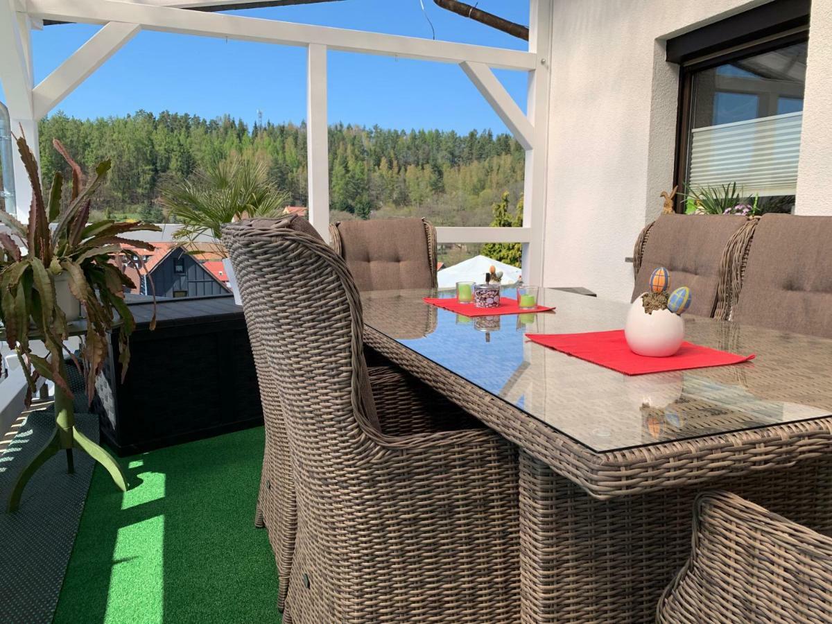 Ferienhaus Zur Waldauer Hoehe Mit 3 Sz, 120Qm & 40Qm Balkon Schleusingen Buitenkant foto
